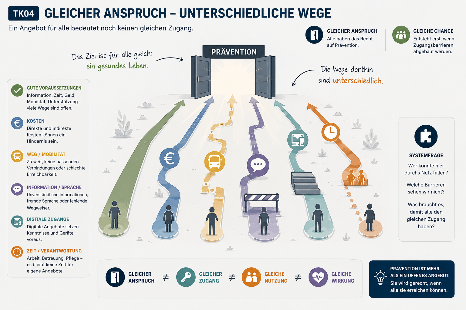 Themenkarte: Gleicher Anspruch – unterschiedliche Wege